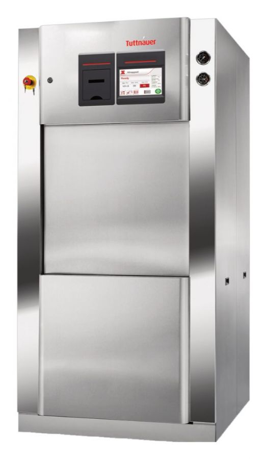 Tuttnauer 5596 250 litre horizontal steam autoclave with BacSoft touchscreen and vertical sliding door